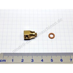 Angle piece for oiler, brass M4/M4