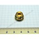 Grooved pulley, polished brass, 14 mm diameter