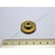 Grooved pulley, twin 25 mm, polished brass