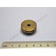 Grooved pulley, twin 25 mm, polished brass