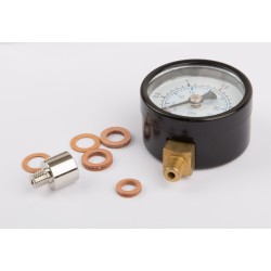 Manometer with connection on the botton, M6, 30 mm diameter, incl. adapter 01529