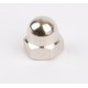 Metal dome nuts, nickel plated, M3