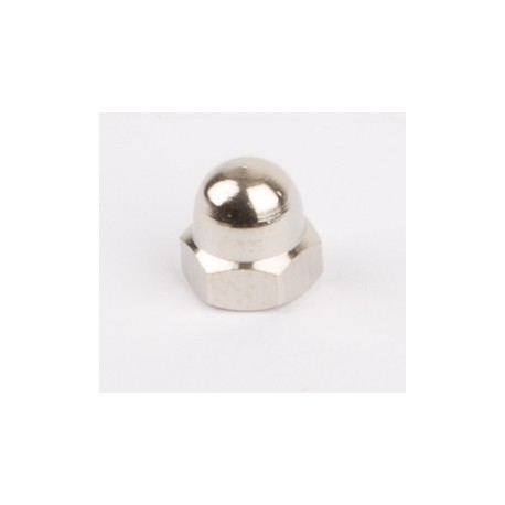 Metal dome nuts, nickel plated, M3