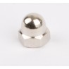 Metal dome nuts, nickel plated, M3